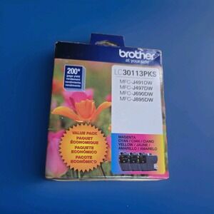 Brother Ink 200 Page-Yield Cyan/Magenta/Yellow 3/Pack LC30113PKS Exp 10/27